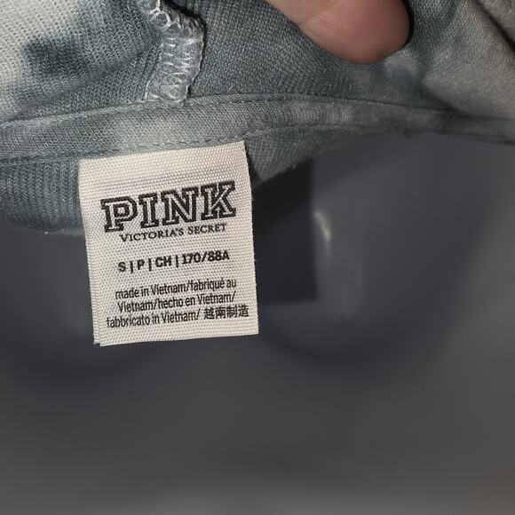 Vintage EUC Pink Oversized Green And White Tie Dye Hoodie Sz S Victoria's... - Picture 5 of 5